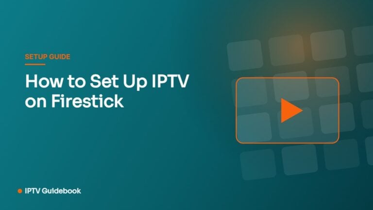 Graphic representing setting up IPTV on an Amazon Fire TV Stick