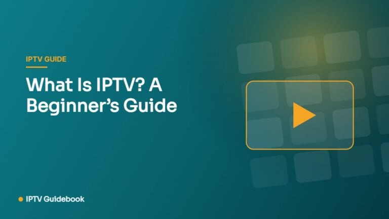 Abstract IPTV streaming graphic representing a beginner guide to internet TV