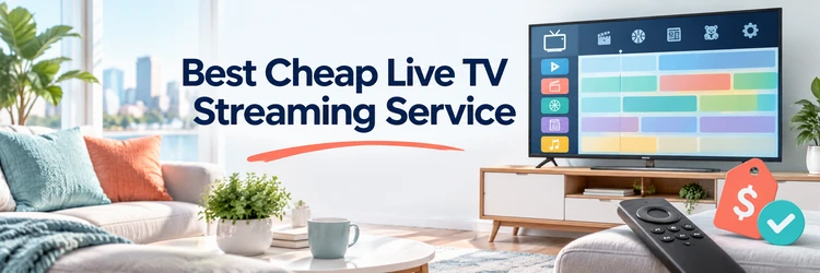 Best cheap live TV streaming service options on a modern television
