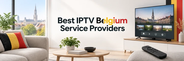 Belgium IPTV provider comparison on a modern television