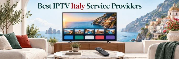 Italy IPTV provider comparison on a modern television