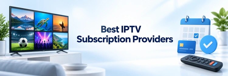 Best IPTV Subscription Providers plan comparison on a television