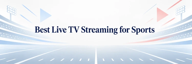 Best live TV streaming for sports on a bright stadium background