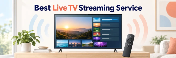 Best live TV streaming service comparison on a modern television