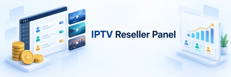 IPTV reseller panel dashboard for credits and customer accounts